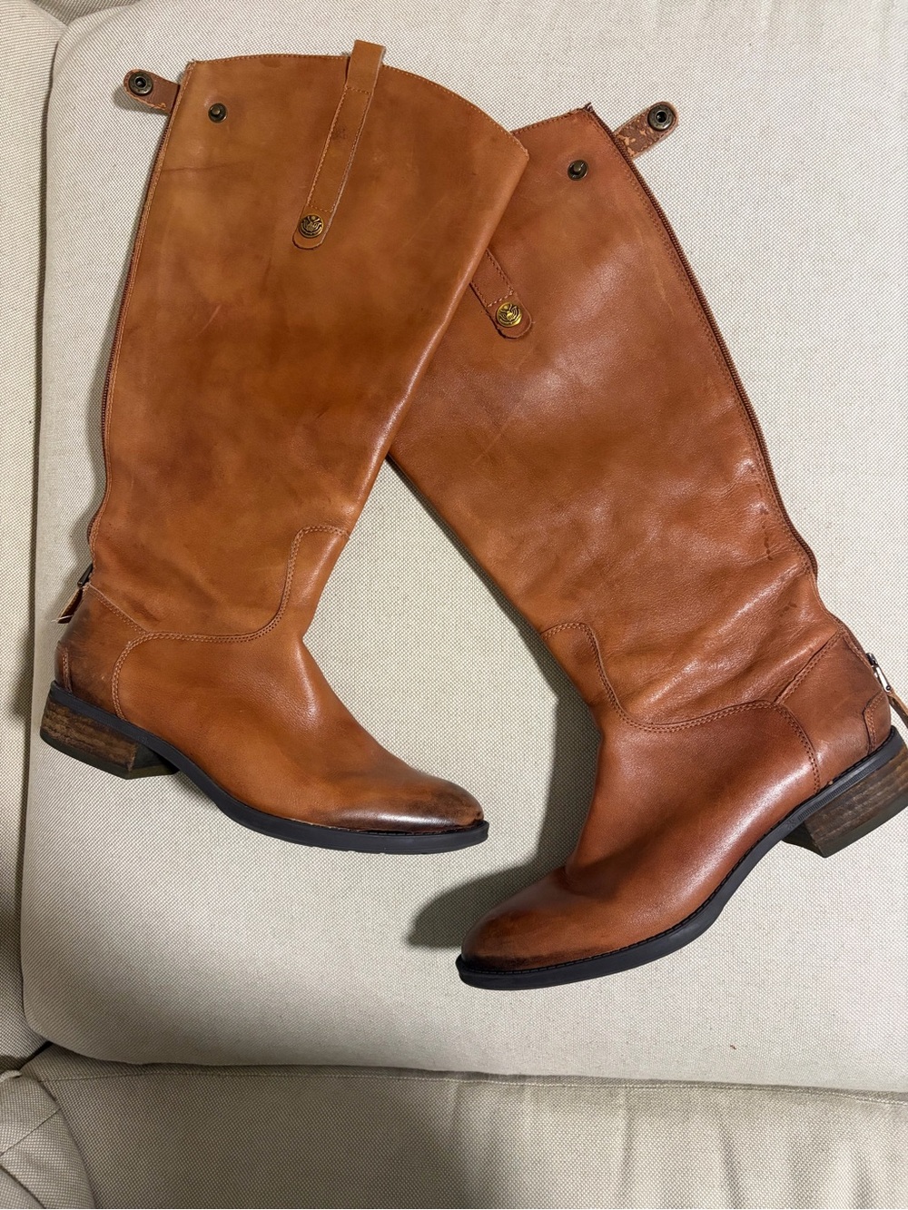 Same Edelman Penny 2 Classic Tall Leather Riding Boots - wide calf